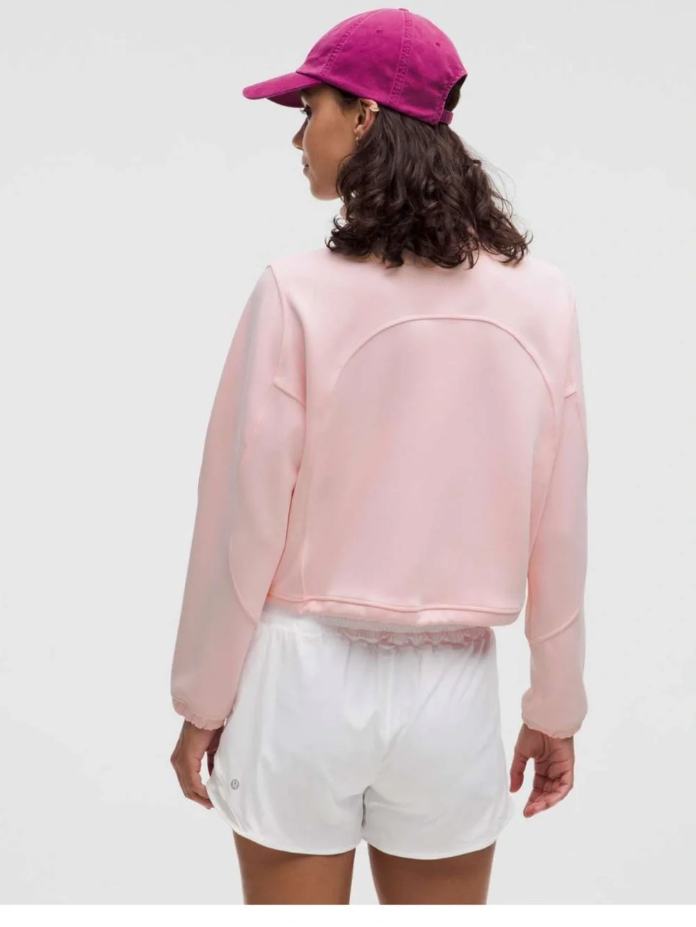 NWT Lululemon Brushed Softstreme Half Zip/  Strawberry Milkshake